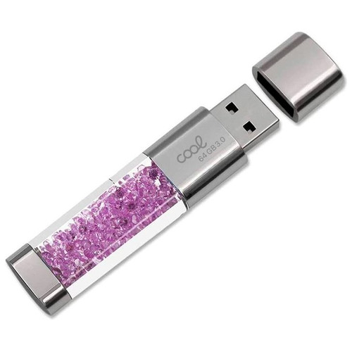 Pen Drive USB x64 GB 3.0 COOL Crystal Rosa-CS4 Pen Drive USB x64 GB 3.0 COOL Crystal Rosa