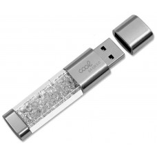 Pen Drive USB x64 GB 3.0 COOL Crystal Blanco