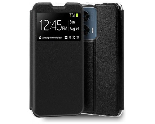 Funda COOL Flip Cover para Motorola Edge 50 Fusion Liso Negro