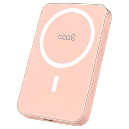Bateria Externa Universal MAGN&Eacute;TICA Power Bank Qi 5000 mAh COOL Rosa