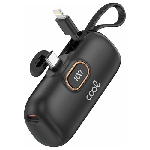 Bateria Externa Power Bank 5.000 mAh COOL C&aacute;psula Negro
