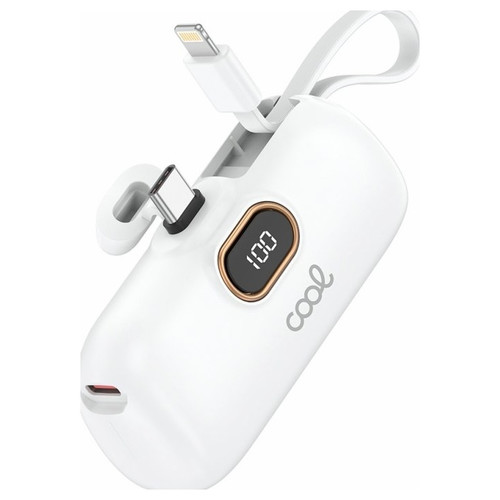 Bateria Externa Power Bank 5.000 mAh COOL C&aacute;psula Blanco
