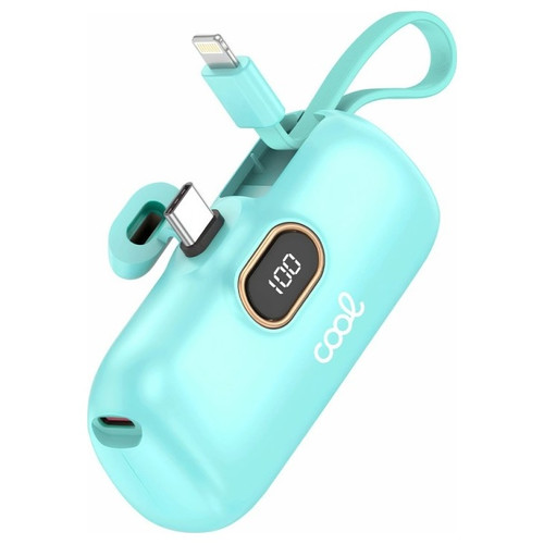 Bateria Externa Power Bank 5.000 mAh COOL C&aacute;psula Celeste