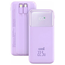 Batería Externa Universal Power Bank 10.000 mAh Carga Rápida 22.5W COOL Pocket Violeta-CS4 Batería Externa Universal Power Bank 10.000 mAh Carga Rápida 22.5W COOL Pocket Violeta