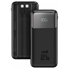 Bateria Externa Universal Power Bank Carga R&aacute;pida 22.5W 30.000 mAh (Tipo-C / Lightning) COOL Negro