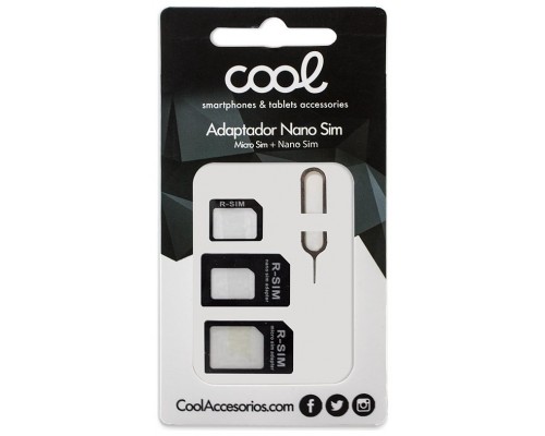 Adaptador COOL (2 en 1) Nano Sim Conversión Micro Sim / SIM