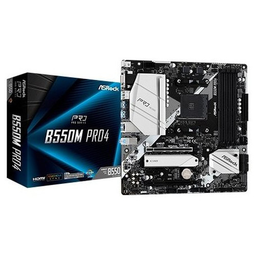 Asrock B550M Pro4 AMD B550 Zócalo AM4 micro ATX (Espera 4 dias)-SX20 Asrock B550M Pro4 AMD B550 Zócalo AM4 micro ATX (Espera 4 dias)