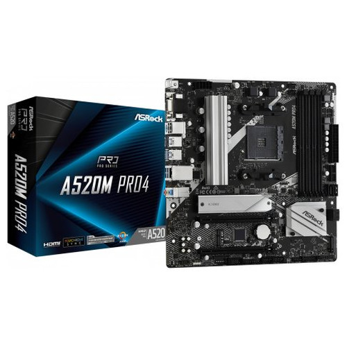 Asrock A520M Pro4 Zócalo AM4 micro ATX (Espera 4 dias)-SX16 Asrock A520M Pro4 Zócalo AM4 micro ATX (Espera 4 dias)
