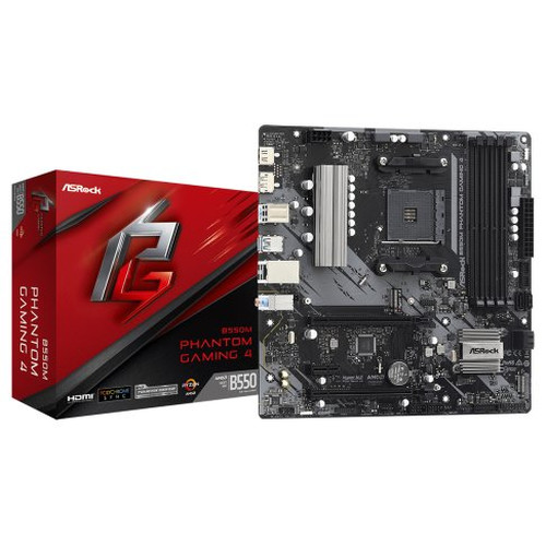 Asrock B550M Phantom Gaming 4 AMD B550 Zócalo AM4 micro ATX (Espera 4 dias)-SX18 Asrock B550M Phantom Gaming 4 AMD B550 Zócalo AM4 micro ATX (Espera 4 dias)