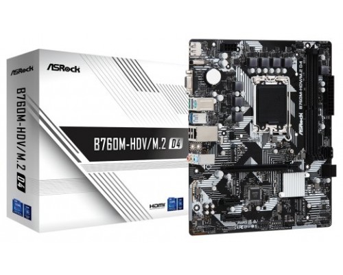 PLACA ASROCK B760M-HDV/M.2 D4 INTEL1700 2DDR4 HDMI (Espera 4 dias)