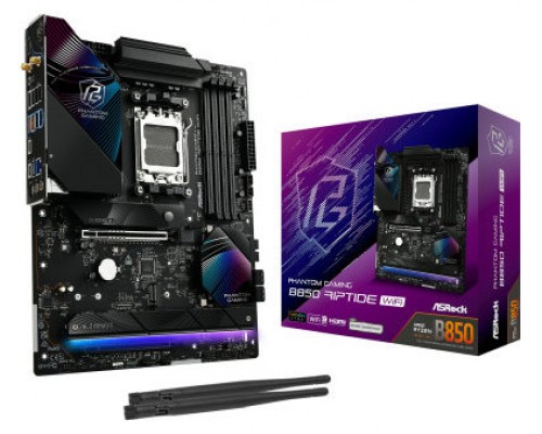 PLACA ASROCK B850 RIPTIDE WIFI,AMD,AM5,B850,USB20G,WIFI7,ATX (Espera 4 dias)