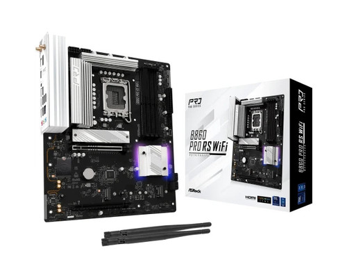 PLACA ASROCK B860 PRO RS WIFI,INTEL,1851,B860,4DDR5,256GB,1HDMI+1DP,4SATA3+2M.2,2.5GBLAN,WIFI6E+BT5.3,8USB3.2+2USB TYPE-C,ATX (Espera 4 dias)