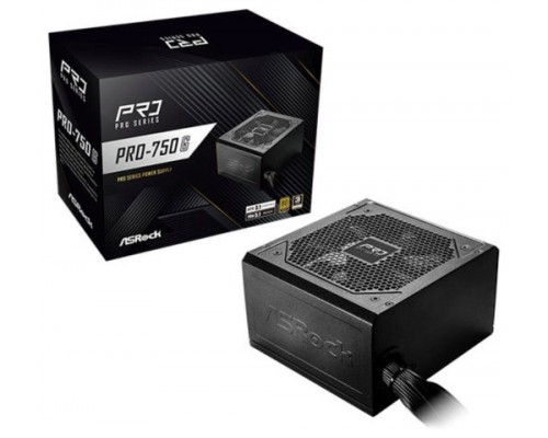 FUENTE ALIMENTACION ASROCK PRO-750G,PSU,750W,80 PLUS GOLD (Espera 4 dias)