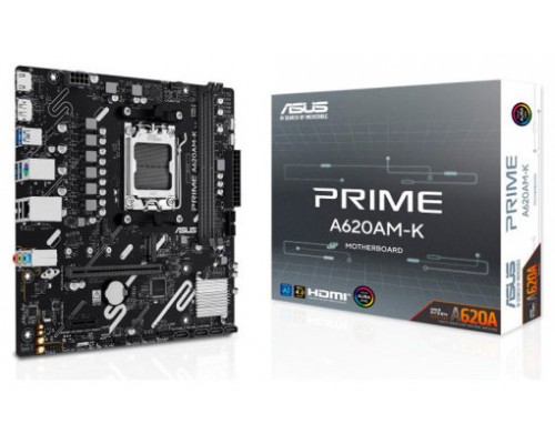 PLACA ASUS PRIME A620AM-K,AMD,AM5,A620A,2DDR5,128GB,DP+HDMI,GBLAN,4SATA6+M.2,GBLAN,5USB3.2,MATX (Espera 4 dias)