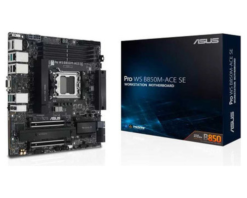 PLACA ASUS PRO WS B850M-ACE SE,AMD,AM5,B850,4DDR5,256GB,VGA+DP+HDMI+USB C,4SATA3+2M.2,1GB10+1GB2.5+1GB1+WIFI6+BT5.3,6USB3.2,MATX (Espera 4 dias)