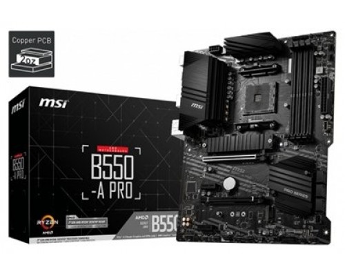 MSI B550-A PRO placa base AMD B550 Zócalo AM4 ATX (Espera 4 dias)