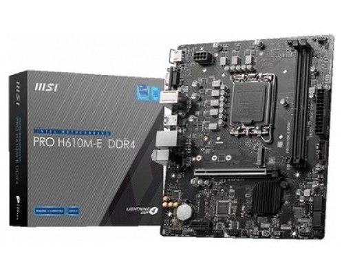 PLACA MSI PRO H610M-E D4 1700 2DDR4 HDMI 4SATA3 MATX (Espera 4 dias)