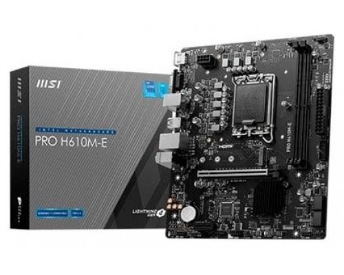 MSI PRO H610M-E Intel H610 LGA 1700 micro ATX (Espera 4 dias)
