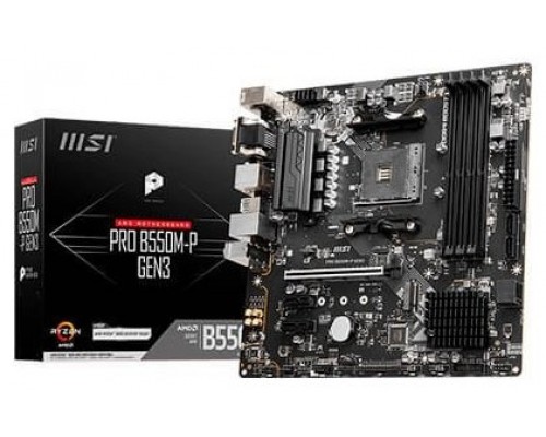 PLACA BASE MSI PRO B550M-P GEN3 AM4 MATX 4XDDR4