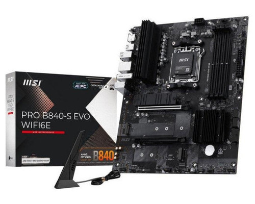 PLACA BASE MSI PRO B840-S EVO WIFI6E AM5 4XDDR5-SX30 PLACA BASE MSI PRO B840-S EVO WIFI6E AM5 4XDDR5
