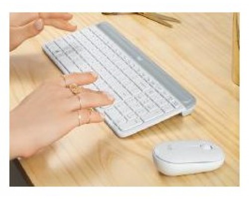 TECLADO + RATON WIRELESS MK470 SLIM BLANCO LOGITECH (Espera 4 dias)