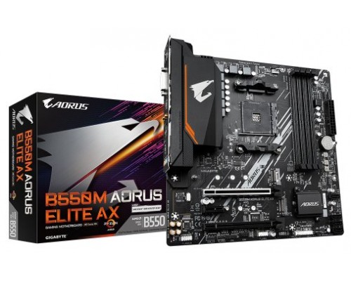 PLACA BASE GIGABYTE B550M AORUS ELITE  AX AM4 MATX 4XDDR4