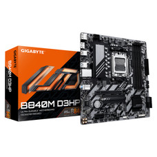 GIGABYTE B840M D3HP Placa Base – CPUs AMD Ryzen 9000, VRM de 8+2+2 fases, hasta 8200 MHz DDR5 (O.C.), 2× M.2 PCIe 4.0, LAN 1 GbE, USB 3.2 Gen 2 (Espera 4 dias)-SX23 GIGABYTE B840M D3HP Placa Base – CPUs AMD Ryzen 9000, VRM de 8+2+2 fases, hasta 8200 MHz DDR5 (O.C.), 2× M.2 PCIe 4.0, LAN 1 GbE, USB 3.2 Gen 2 (Espera 4 dias)