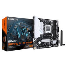 PLACA GIGABYTE B840M GAMING PLUS WIFI6E,AMD,AM5,B840,4DDR5,256GB,1HDMI+2DP,4SATA3+2M.2,GBELAN+WIFI6E+BT5.3,4USB3.2,MATX (Espera 4 dias)