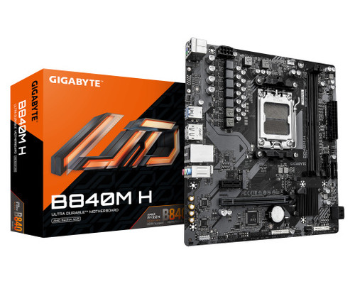 PLACA GIGABYTE B840M H,AMD,AM5,B840,2DDR5,128GB,1HDMI+1DP,4SATA3+1M.2,GBELAN,2USB3.2,MATX (Espera 4 dias)-SX19 PLACA GIGABYTE B840M H,AMD,AM5,B840,2DDR5,128GB,1HDMI+1DP,4SATA3+1M.2,GBELAN,2USB3.2,MATX (Espera 4 dias)