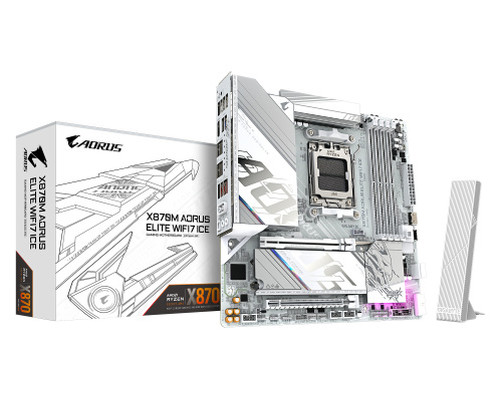 GIGABYTE X870M AORUS ELITE WIFI7 ICE Placa Base – Compatible con CPUs AMD Ryzen 9000, VRM digital de 14+2+2 fases, hasta 8200 Hz DDR5 (O.C), 1× PCIe 5.0 + 1× PCIe 4.0, Wi-Fi 7, LAN 2.5 GbE, USB 4 (Espera 4 dias)-SX58 GIGABYTE X870M AORUS ELITE WIFI7 ICE Placa Base – Compatible con CPUs AMD Ryzen 9000, VRM digital de 14+2+2 fases, hasta 8200 Hz DDR5 (O.C), 1× PCIe 5.0 + 1× PCIe 4.0, Wi-Fi 7, LAN 2.5 GbE, USB 4 (Espera 4 dias)