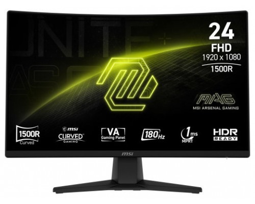 MSI MAG 242C pantalla para PC 59,9 cm (23.6") 1920 x 1080 Pixeles Full HD LCD Negro (Espera 4 dias)