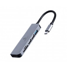 ADAPTADOR MULTIPUERTO USB TIPO-C 6 EN 1 HUB HDMI LECTOR DE TARJETAS
