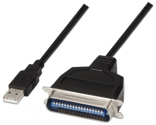 AISENS - CONVERSOR USB IMPRESORA, TIPO A/M-CN36(IEEE1284)/M, NEGRO, 1.5M