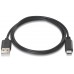 AISENS - CABLE USB 2.0 3A, TIPO USB-C/M-A/M, NEGRO, 1.0M