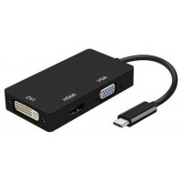 CONVERSOR USB-C MACHO A DVIH_ HDMI 4K 30HZH_VGAH 15CM