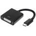 AISENS - CONVERSOR USB-C A DVI-I, USB-C/M-DVI 24+5/H, NEGRO, 15CM