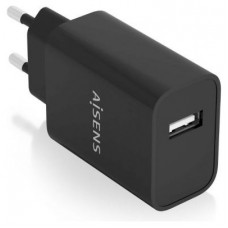 CARGADOR USB 10W ALTA EFICIENCIA 5V2A NEGRO AISENS