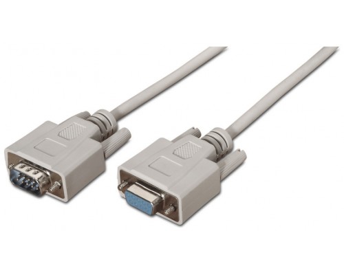 CABLE SERIE RS232 DB9M-DB9H BEIGE 1.8M AISENS