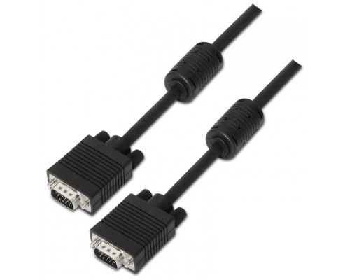 AISENS - CABLE SVGA CON FERRITA, HDB15/M-HDB15/M, NEGRO, 3.0M