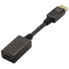 AISENS - CONVERSOR DISPLAYPORT A HDMI, DP/M-HDMI A/H, NEGRO, 15CM