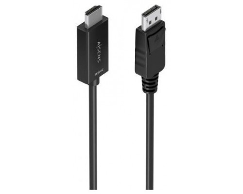AISENS - CABLE CONVERSOR DISPLAYPORT A HDMI 4K@60HZ, DP/M-HDMI/M, NEGRO, 2.0M