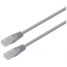 AISENS - CABLE DE RED LATIGUILLO RJ45 CAT.5E UTP AWG24, GRIS, 20M