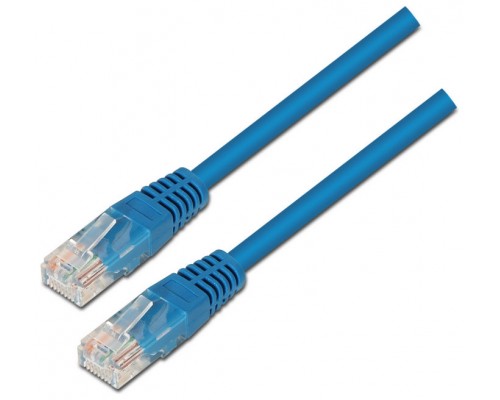 AISENS - CABLE DE RED LATIGUILLO RJ45 CAT.5E UTP AWG24, AZUL, 0.5M