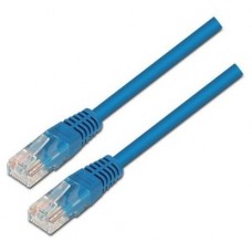 AISENS - CABLE DE RED LATIGUILLO RJ45 CAT.5E UTP AWG24, AZUL, 2.0M