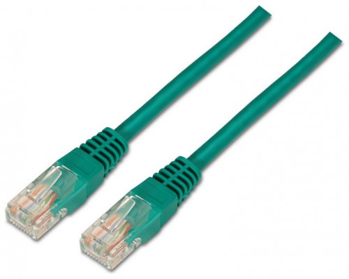 AISENS - CABLE DE RED LATIGUILLO RJ45 CAT.6 UTP AWG24, VERDE, 2.0M