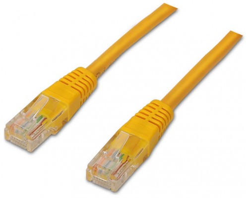 AISENS - CABLE DE RED LATIGUILLO RJ45 CAT.6 UTP AWG24, AMARILLO, 1.0M