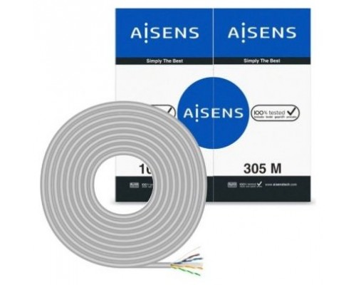 Aisens Cable RJ45 CAT.6 UTP AWG23 CCA gris 305m