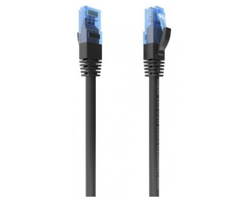 AISENS - CABLE DE RED LATIGUILLO RJ45 CAT.6 UTP AWG26 CCA, NEGRO, 25CM