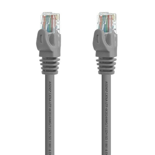 AISENS - CABLE DE RED LATIGUILLO RJ45 LSZH CAT.6A 500 MHZ UTP AWG24, GRIS, 25CM-SX2 AISENS - CABLE DE RED LATIGUILLO RJ45 LSZH CAT.6A 500 MHZ UTP AWG24, GRIS, 25CM