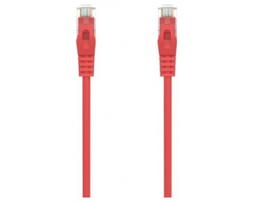 AISENS - CABLE DE RED LATIGUILLO RJ45 LSZH CAT.6A 500 MHZ UTP AWG24, ROJO, 0.5M